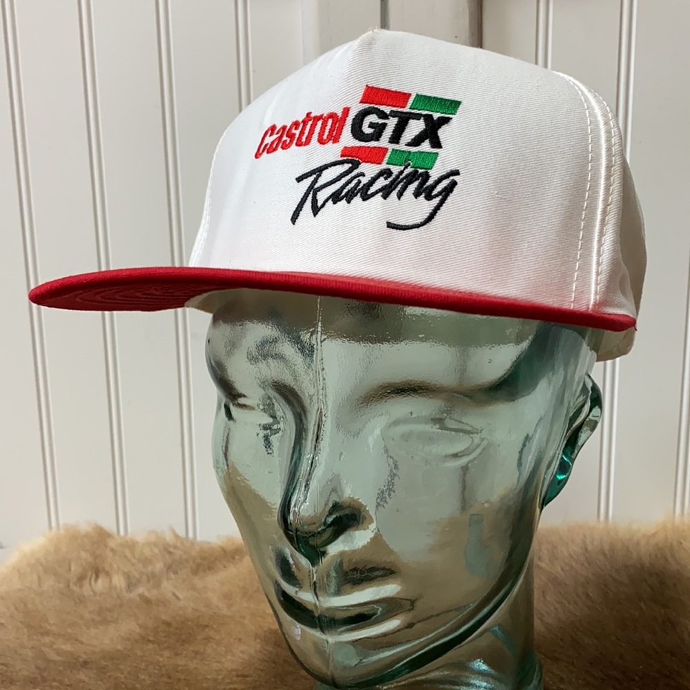 90s NASCAR Castrol GTX Racing Trucker Hat Cap Vintage New Old Stock Made in USA